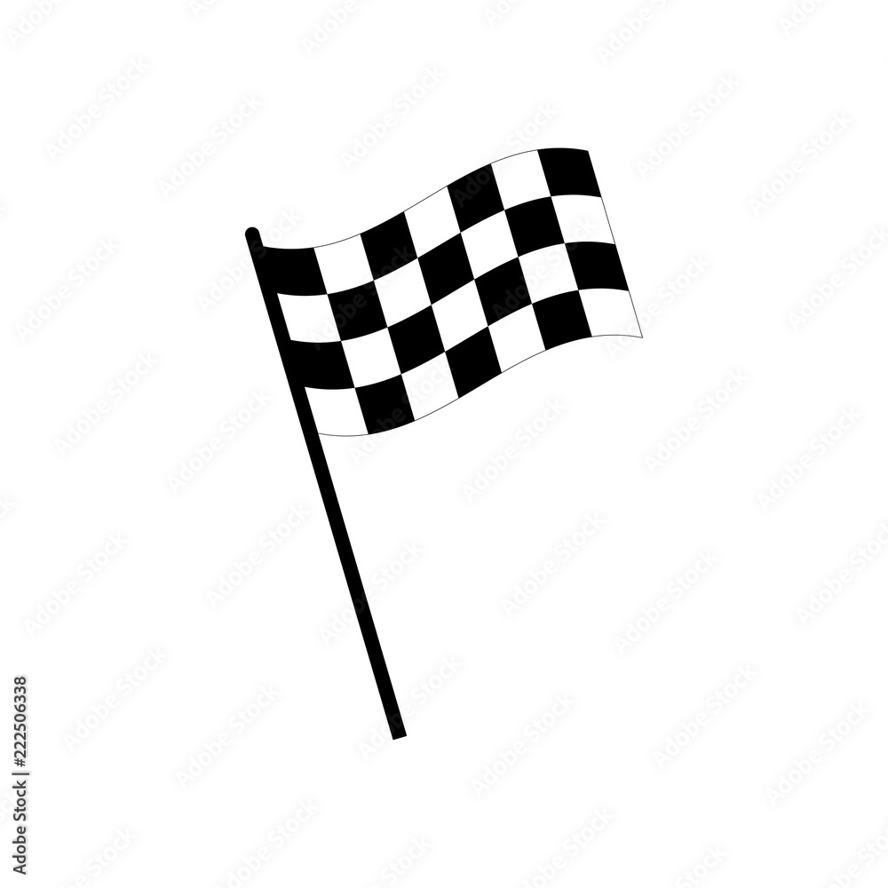 Racing flag icon. Vector illustration, flat design.