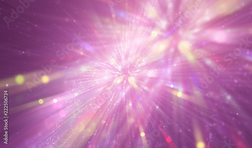 abstract pink background. fractal explosion star with gloss and lines. illustration beautiful.