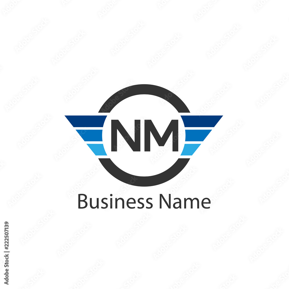 Initial Letter NM Logo Template Design Initial Letter NM Logo Template Design