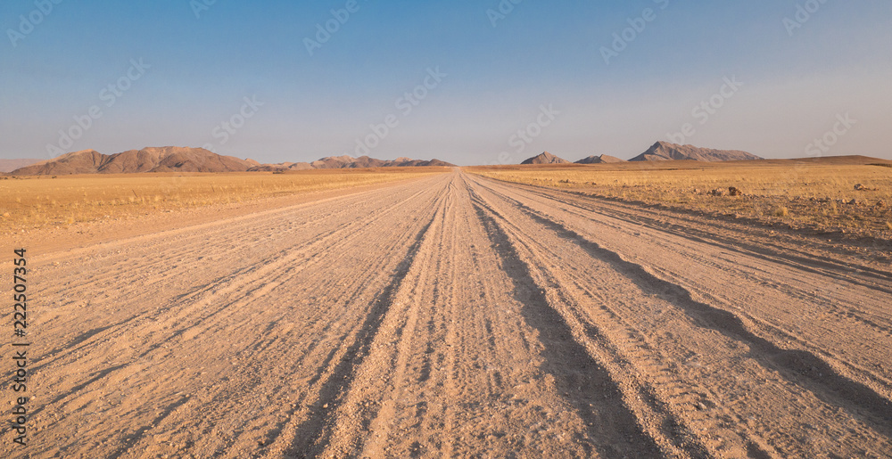 Gravel road from Swakopmund to Solitaire. Namibia