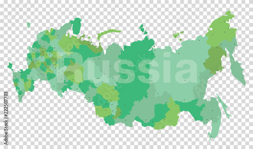 Russian vector map on a transparent background. Russia. Moscow