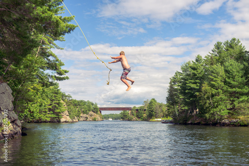 Leting go of the rope swing