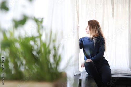 Free Download Young girl at home relaxing - GFXLoad
