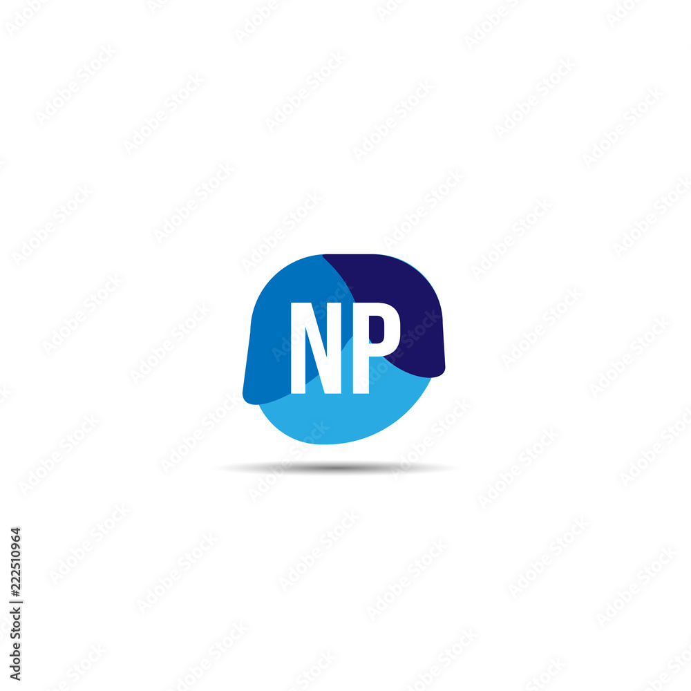 Initial Letter NP Logo Template Design