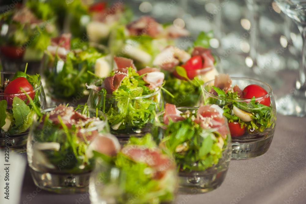 Buffet table at a wedding. Wedding decorations trend Buffet table at a wedding. Wedding decorations trend