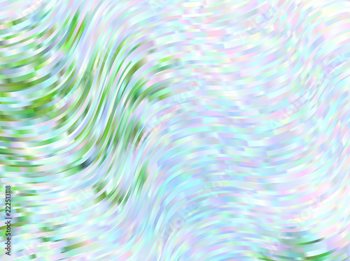 Pink, green vector pattern with liquid shapes. A vague circumflex abstract illustration with gradient.