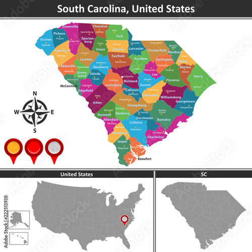 Map of South Carolina