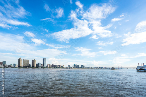 panoramic city skyline in wuhan china