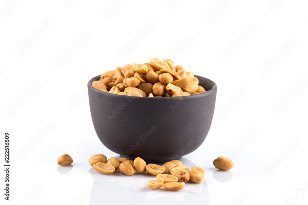 peanut nuts salt in bowl peanut nuts salt in bowl
