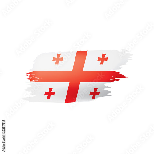 Georgia flag, vector illustration on a white background