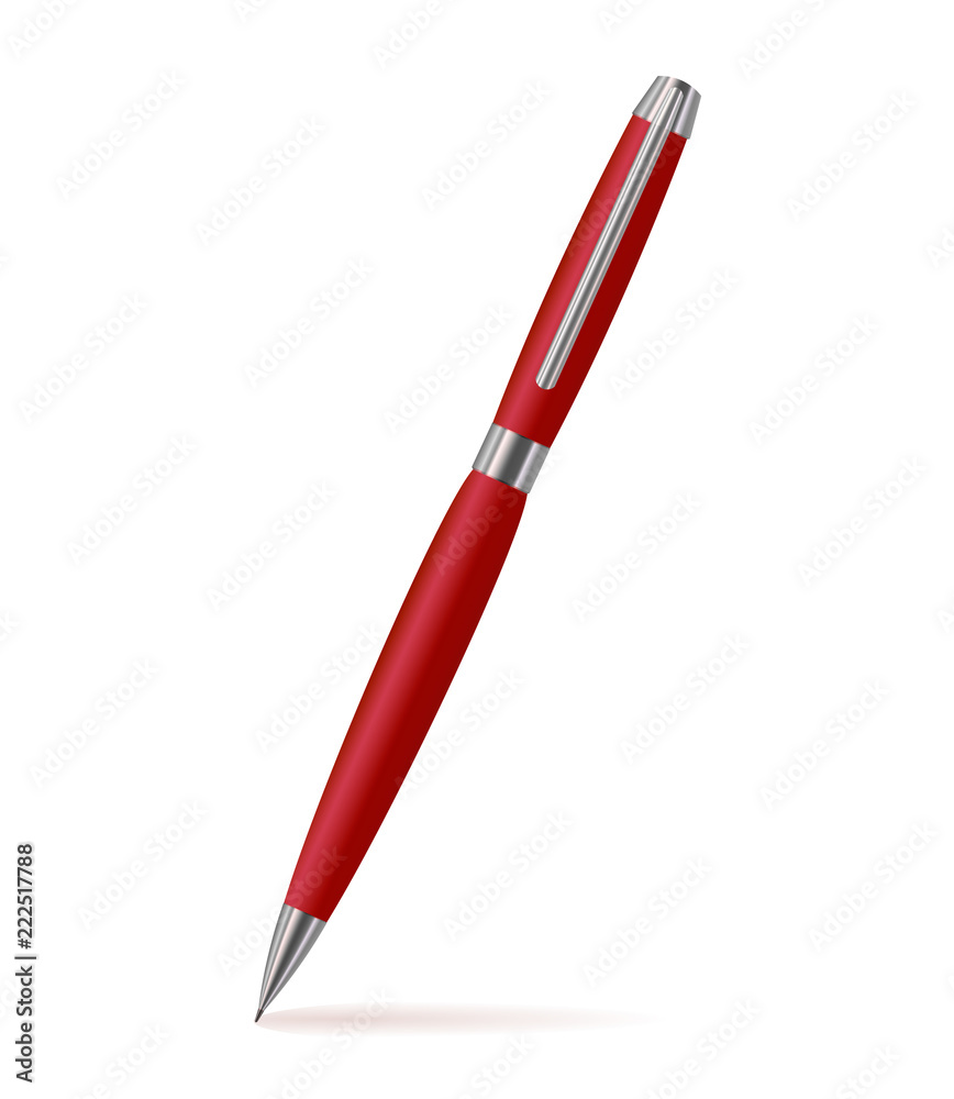 Vector Realistic Pen, Writing Instrument, Isolated Illustration. Vector Realistic Pen, Writing Instrument, Isolated Illustration.