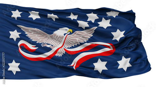 Photography Whiskey Rebellion Isolated Flag With White Background, 3D Rendering
