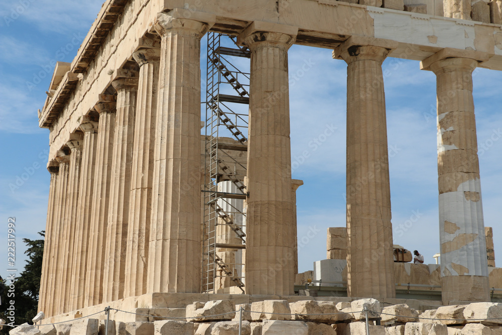 Parthenon Under Repair Athens Greece