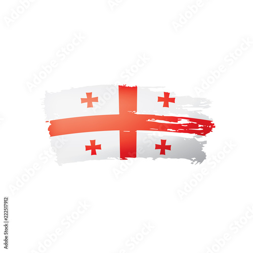 Georgia flag, vector illustration on a white background