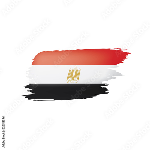 Egypt flag, vector illustration on a white background