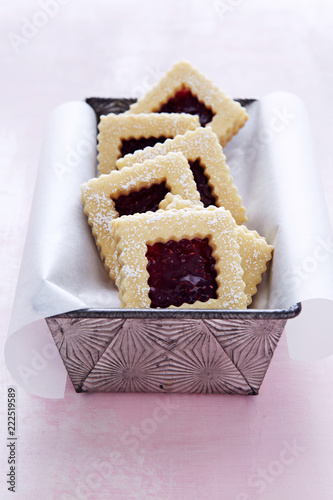 Raspberry Linzer Cookies
