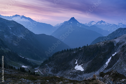 Sunrise from Sibley Pass, North Cascades National Park photo