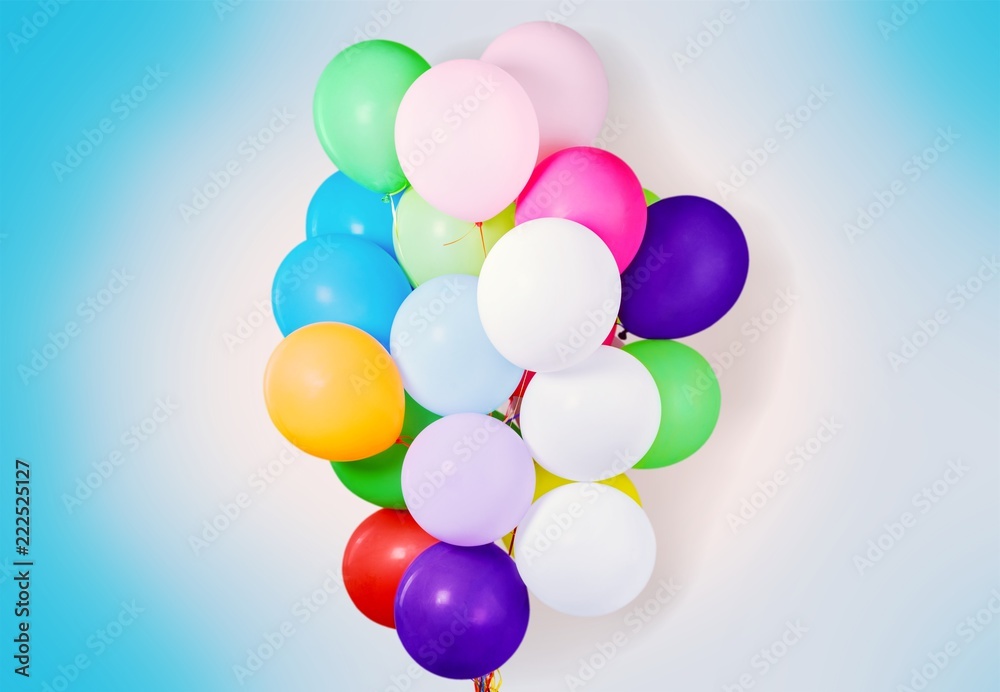 Bunch of colorful balloons on light background Bunch of colorful balloons on light background