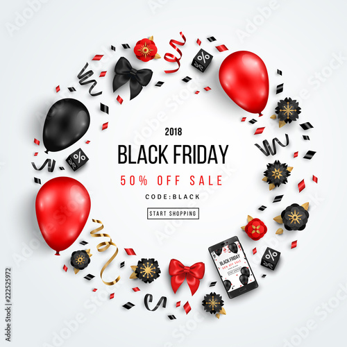 Black Friday Circle Frame