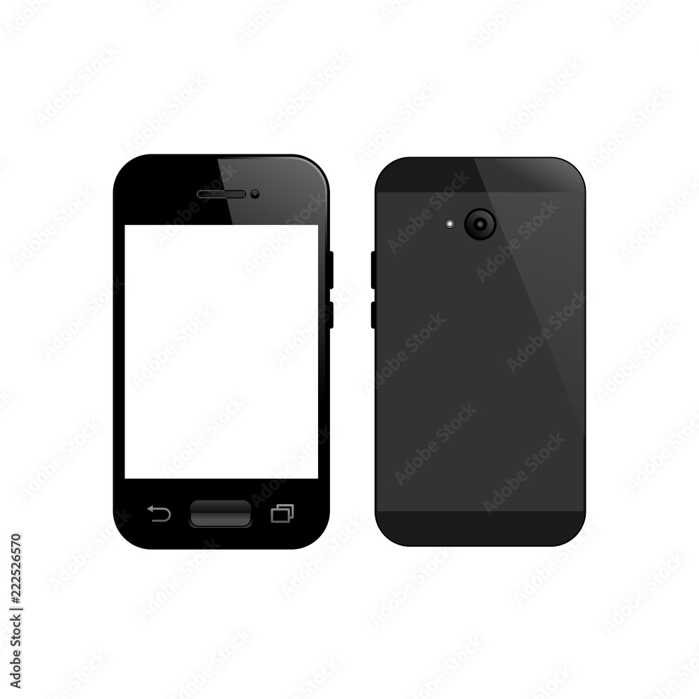 Smartphone front and back Vector Smartphone front and back Vector
