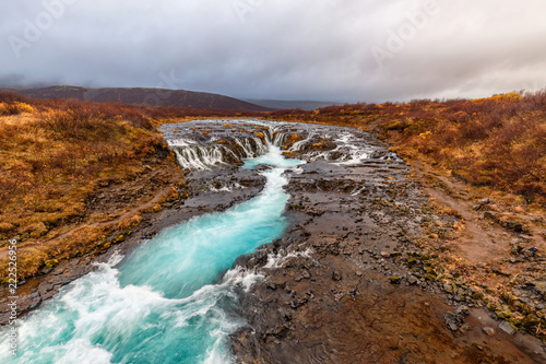 Bruarfoss in Iceland in autumn photo