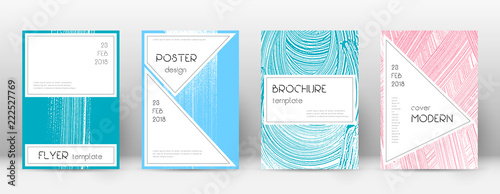 Cover page design template. Stylish brochure layout. Charming trendy abstract cover page. Pink and b