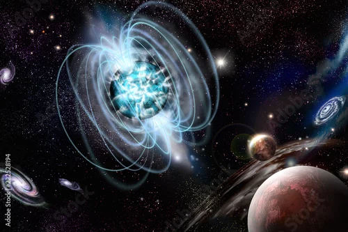 Obraz Magnetar w głębokiej przestrzeni