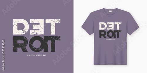 Detroit stylish t-shirt and apparel design. Vector print, typogr