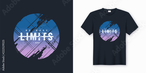 No more limits stylish abstract vector t-shirt and apparel desig