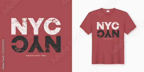 New York City stylish t-shirt and apparel design. Vector print, 