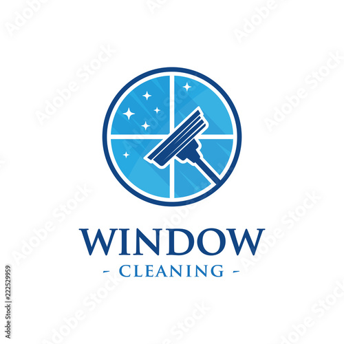 Glass cleaning logo. Vector and illustration.
