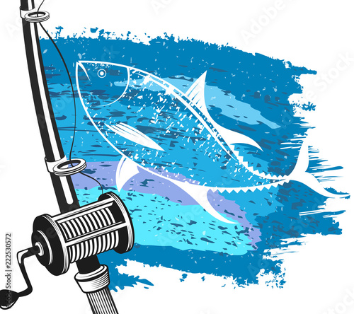 Fishing for tuna and wave