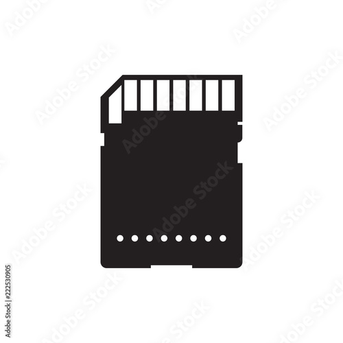 sd card icon on a white background. vector illustration.