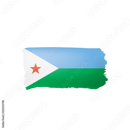Free Download Djibouti flag, vector illustration on a white background - GFXLoad