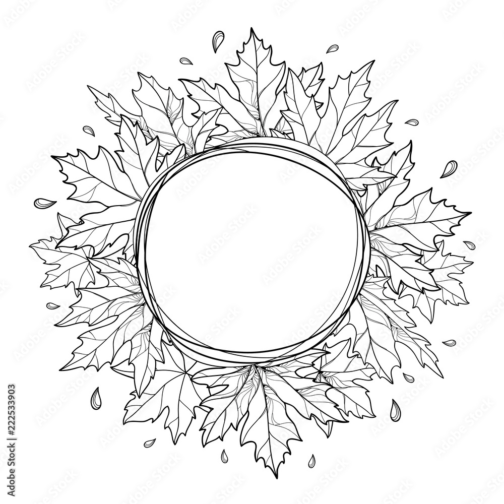Maple Leaf Design Black And White
