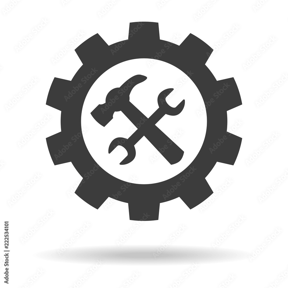 Service tool vector icon on white background. Service tool vector icon on white background.