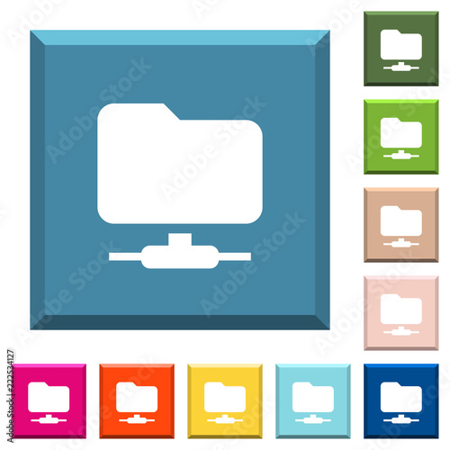 FTP white icons on edged square buttons