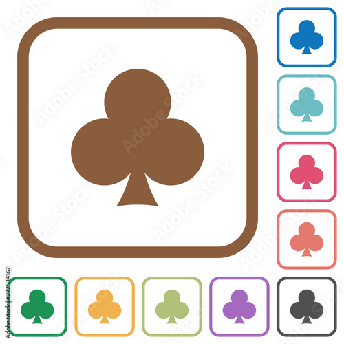 Club card symbol simple icons