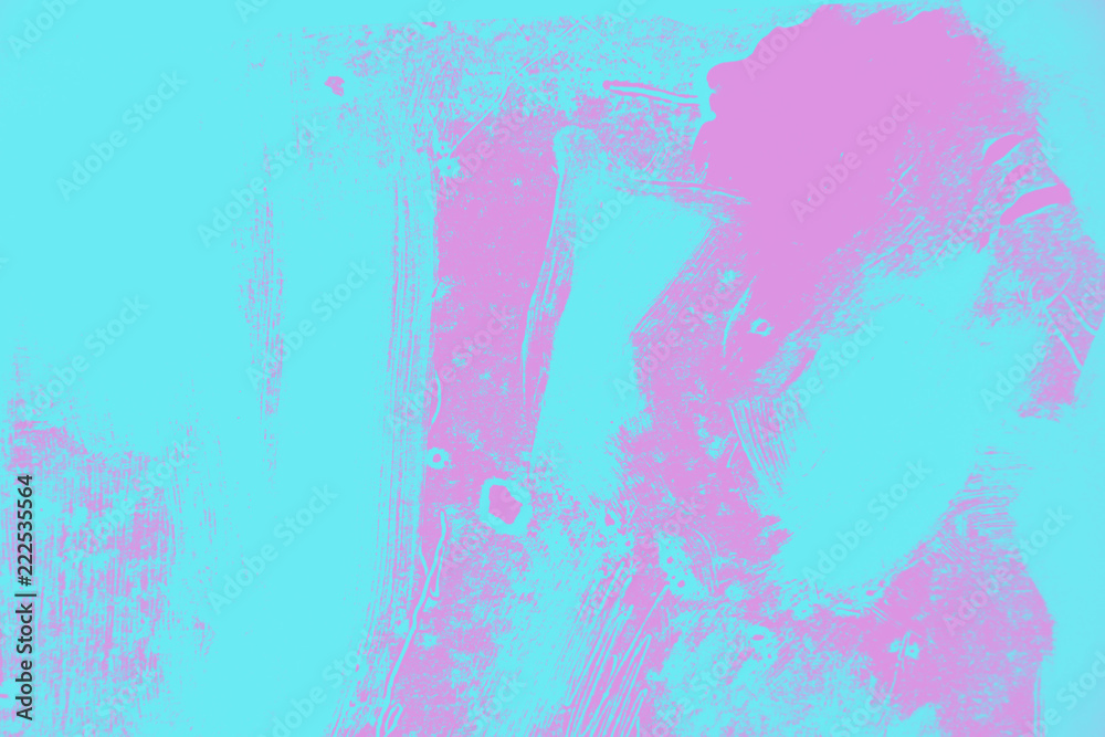 Pink and blue hand painted background texture with  brush strokes