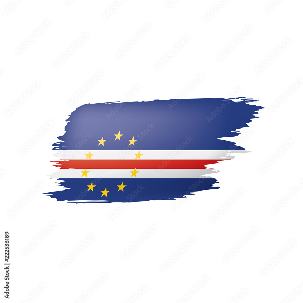 Cape Verde flag, vector illustration on a white background