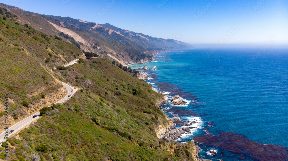 Big Sur, California from drone