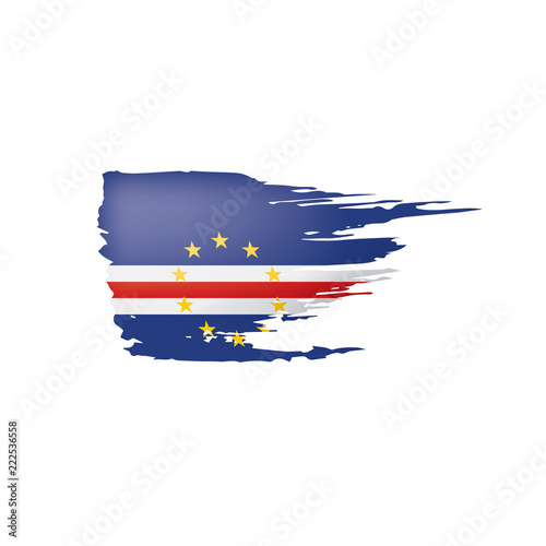 Cape Verde flag, vector illustration on a white background