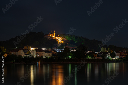 Mariahilfberg bei Nacht in Passau photo