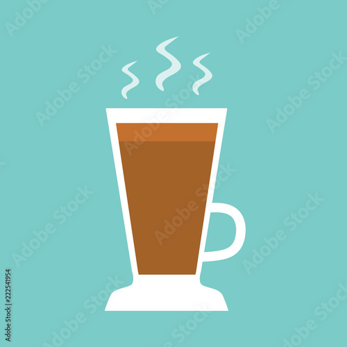 hot coffee cup- vector illustration