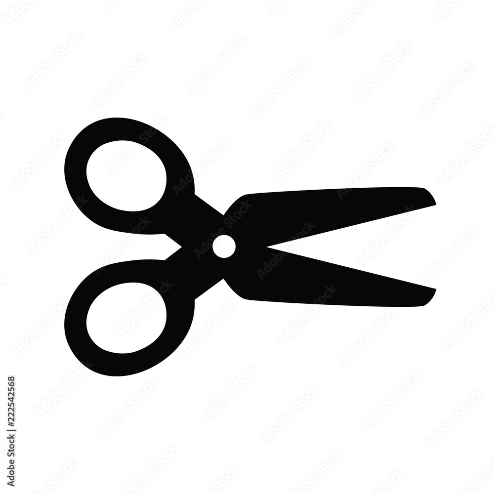 black scissors icon- vector illustration black scissors icon- vector illustration