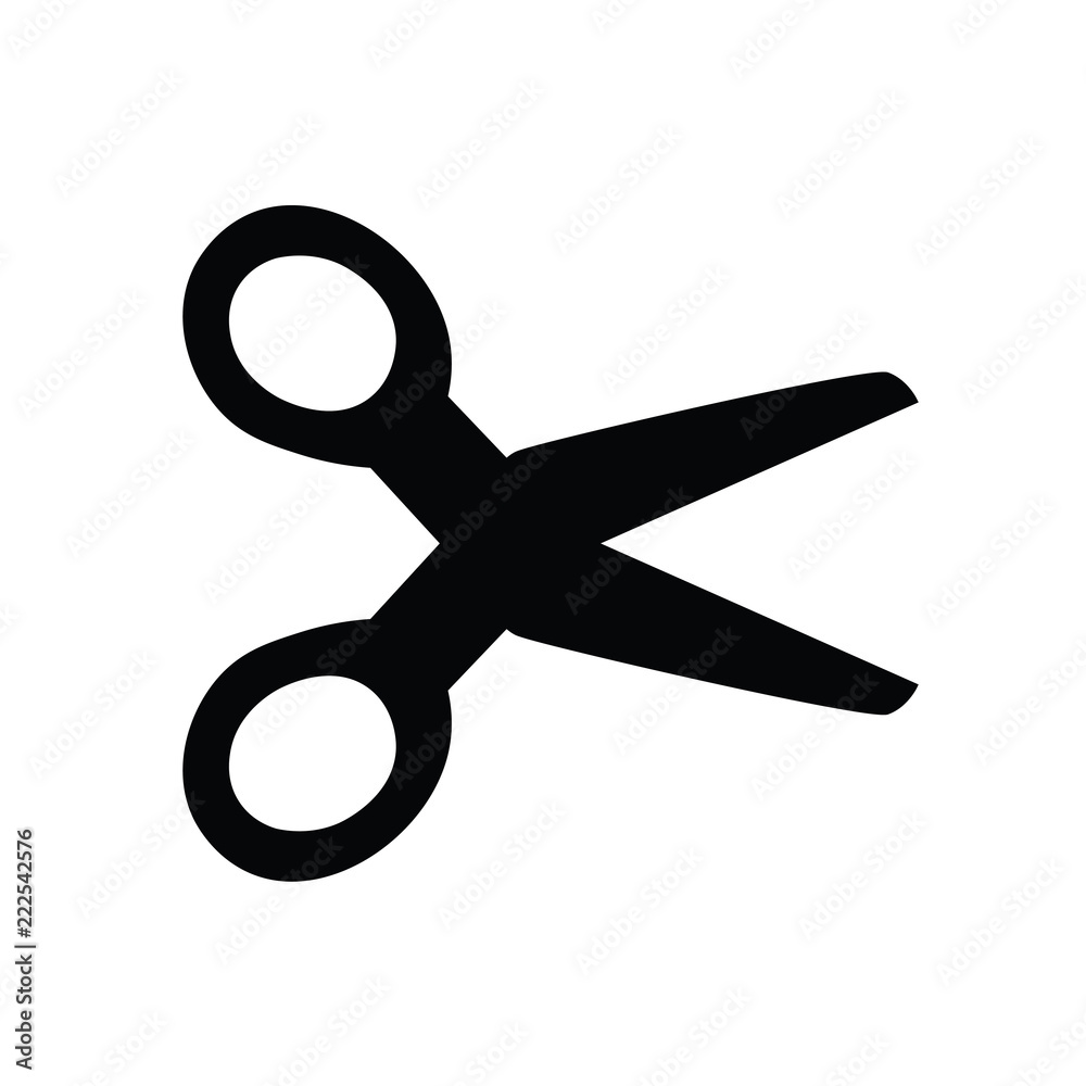 black scissors icon- vector illustration black scissors icon- vector illustration