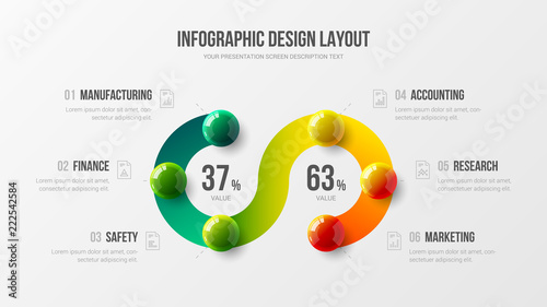 Amazing business infographic presentation vector illustration concept. Corporate marketing analytics data report creative design layout. Company statistics information graphic visualization template.
