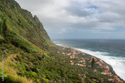 Aerial view of Paul do Mar from Faja da Ovelha in Madeira