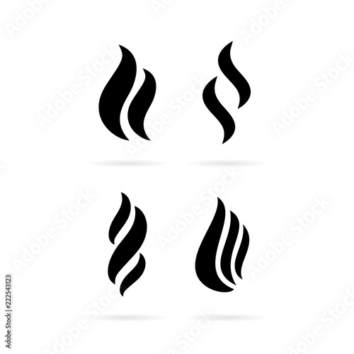 Fume smoke vector icon