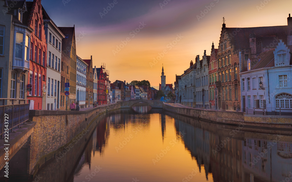 Bruges, a picture perfect fairytale medieval town with misty towers and luring canals